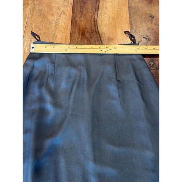Jones New York 100% Silk Chiffon Layered Maxi Skirt Gray on Gray whimsigoth sz 8 - Picture 3 of 7